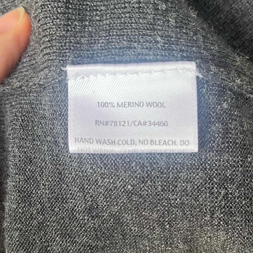 Eileen Fisher Grey Tunic Long Sleeve Merino Wool XS Minimalist‎ Quiet Luxury - Picture 6 of 6